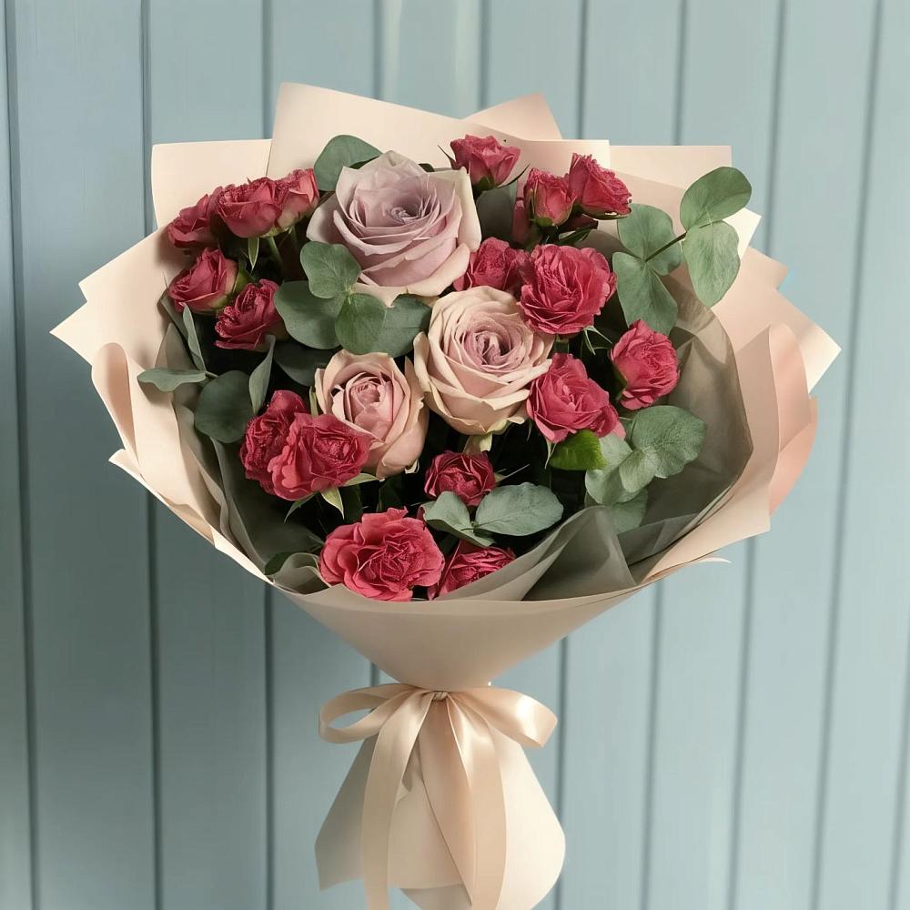 Букет цветов из: Гвоздики и Розы в Семеновке