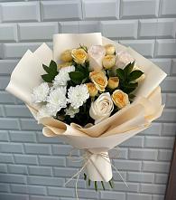 Букет цветов из:  Розы и Хризантемы в Семеновке