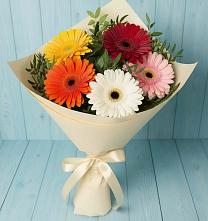 Букет цветов из:  Герберы в Семеновке