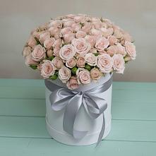 Цветочная композиция из Розы в шляпной коробке #REPLACE_PRED# Семеновке