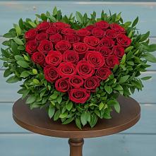 Цветочная композиция из Розы в виде сердца #REPLACE_PRED# Семеновке