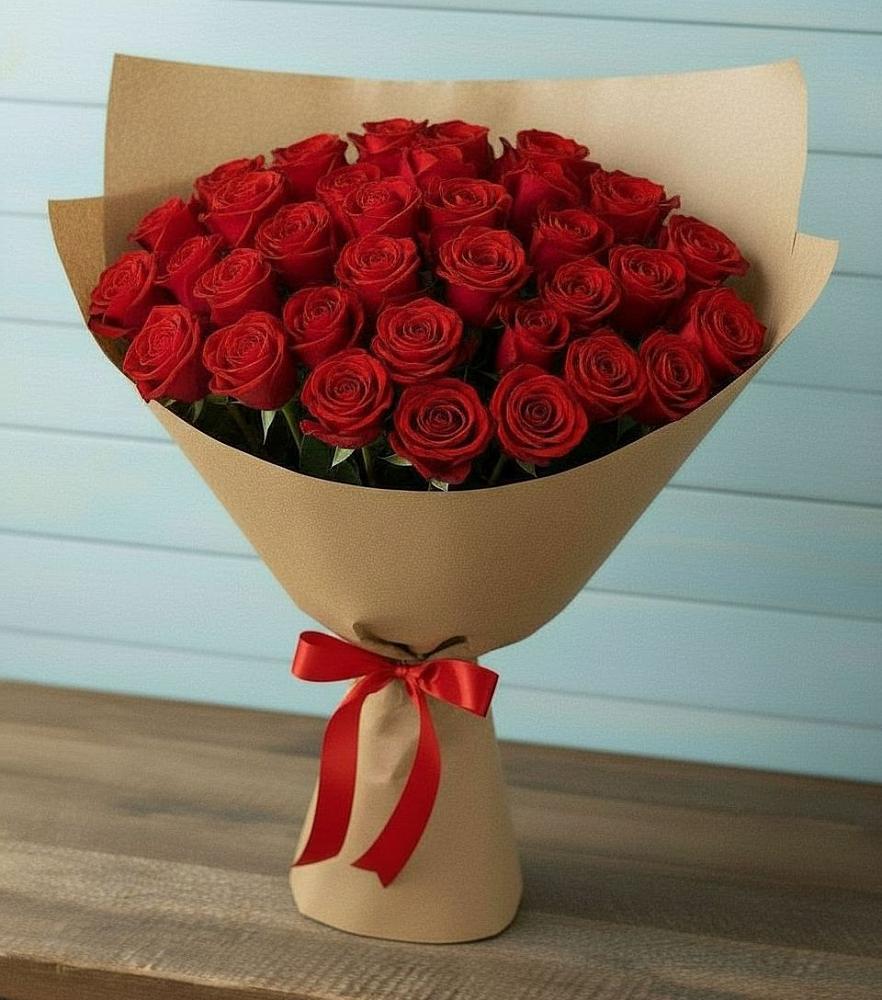 Букет Красные розы Милано в Семеновке