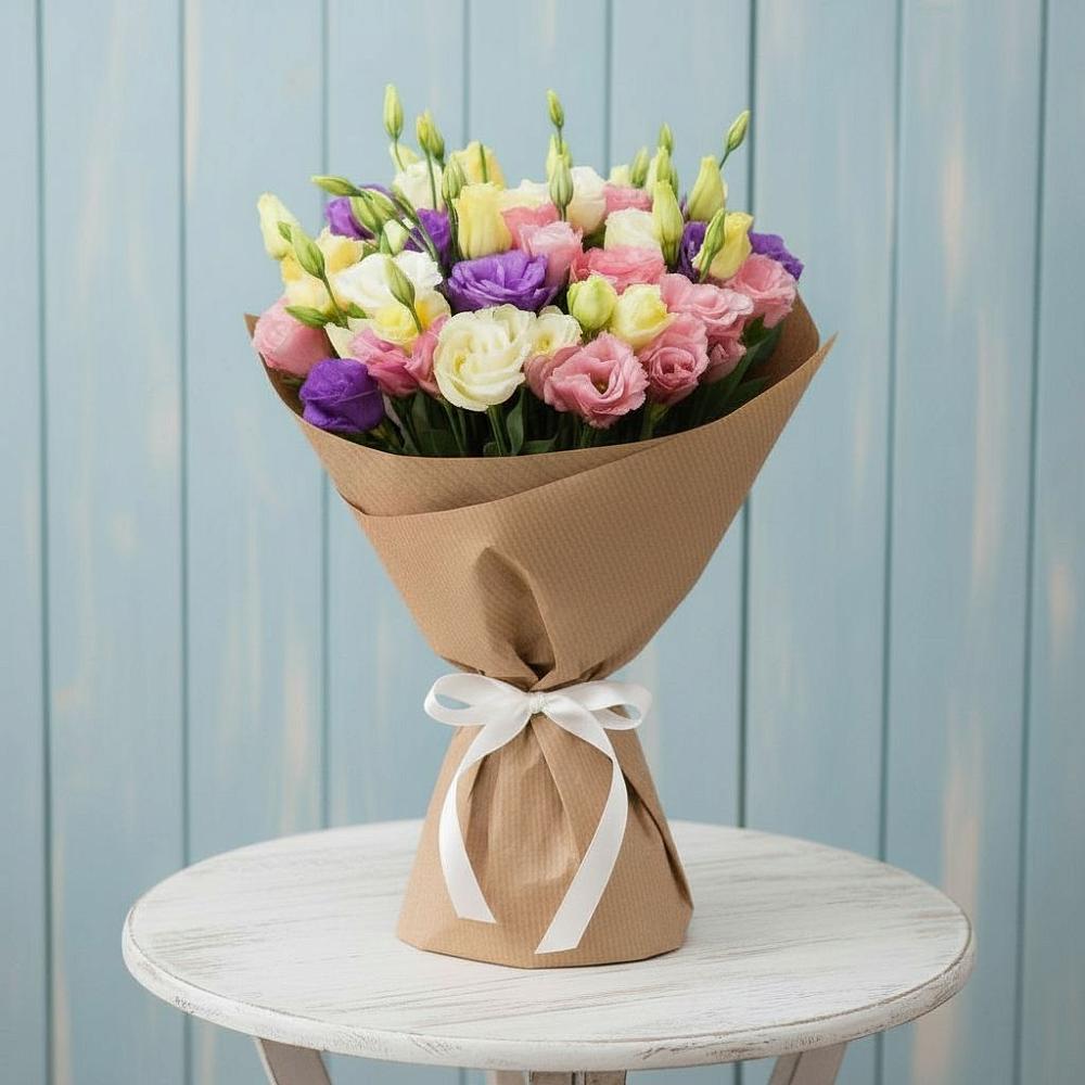 Букет цветов из: Лизиантусы в Семеновке