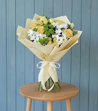 Букет цветов из:  Хризантемы и Розы #REPLACE_PRED# Семеновке