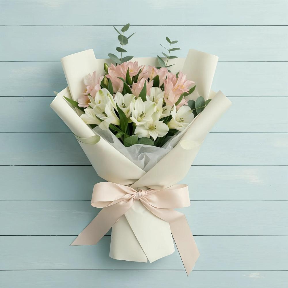 Букет цветов из: Альстромерии в Семеновке