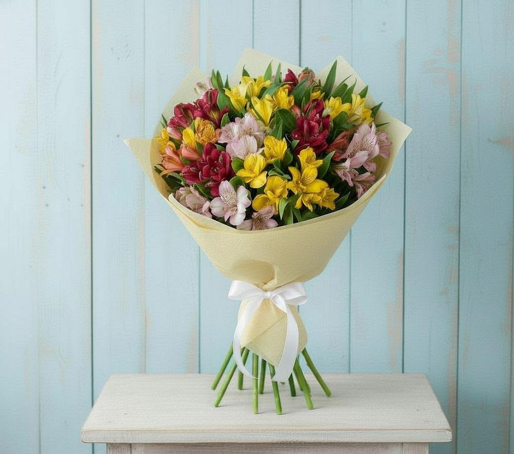 Букет цветов из: Альстромерии в Семеновке