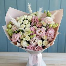 Букет цветов из:  Альстромерии и Розы #REPLACE_PRED# Семеновке