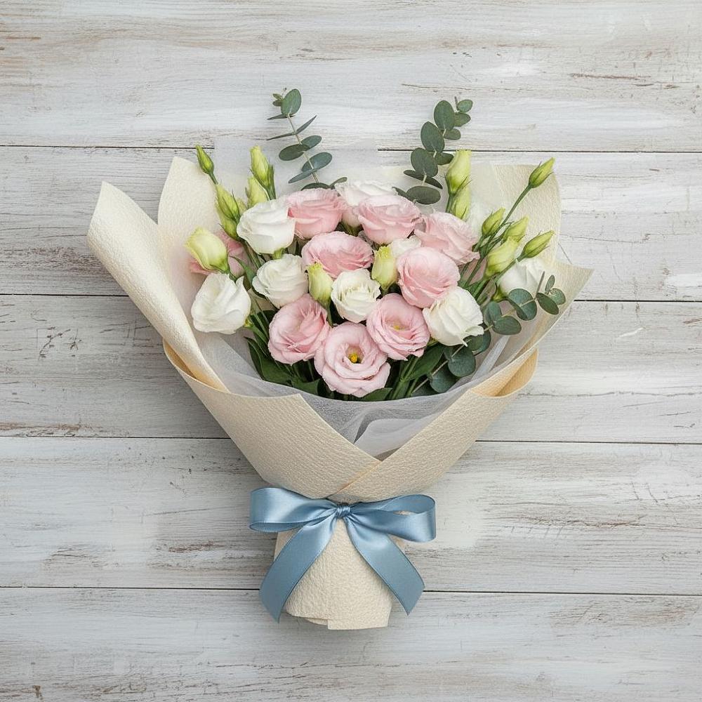 Букет цветов из: Лизиантусы в Семеновке